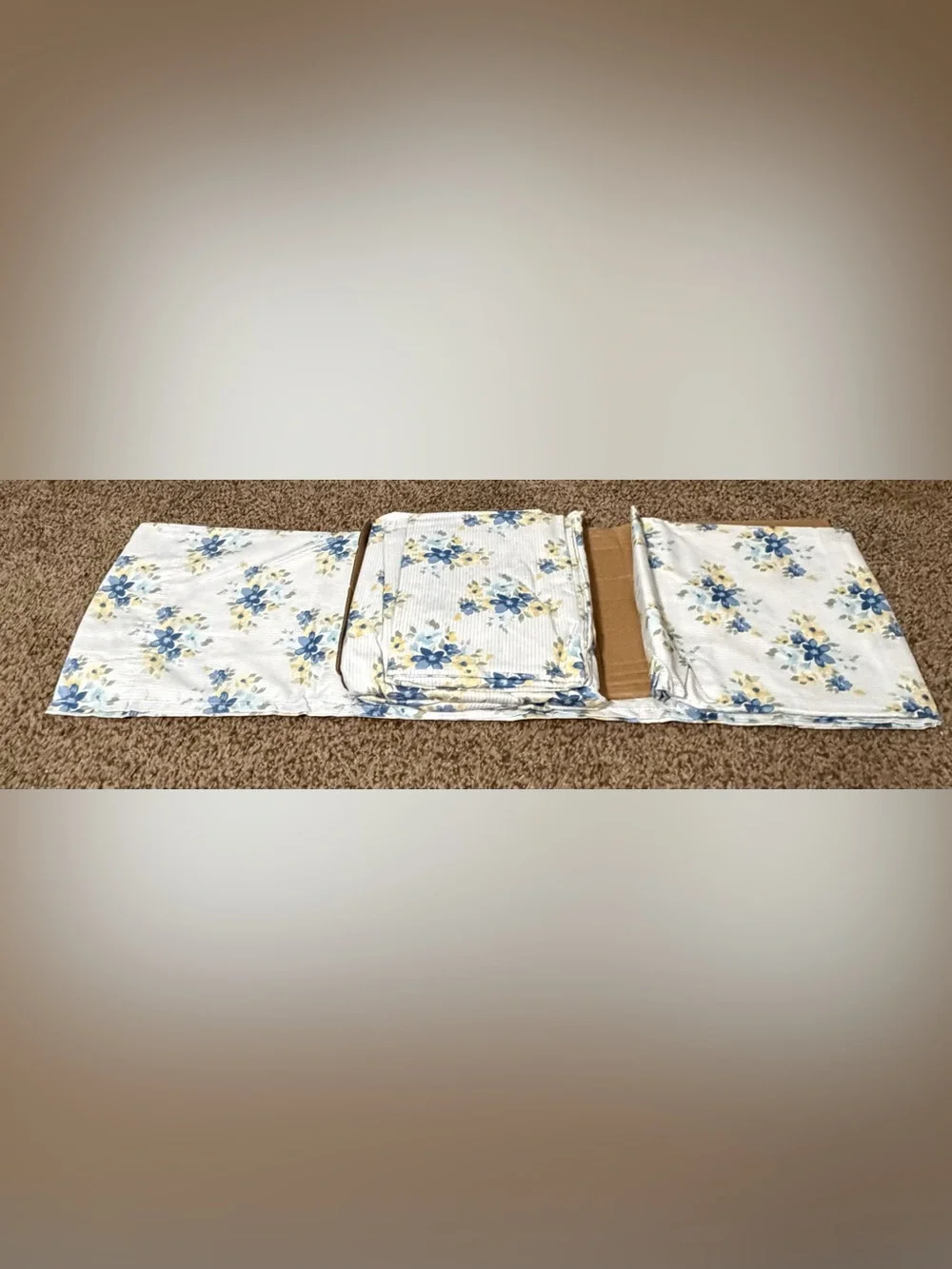 Deborah Connolly Full Floral Sheet Set - Blue & Yellow